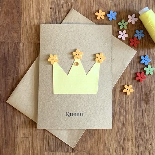Crown Queen Card Yellow