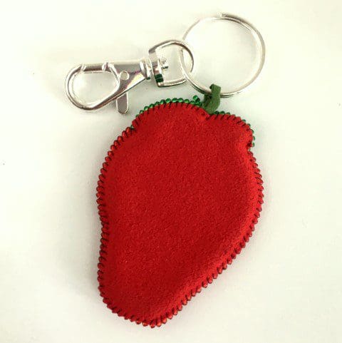 Strawberry keychain hot sale