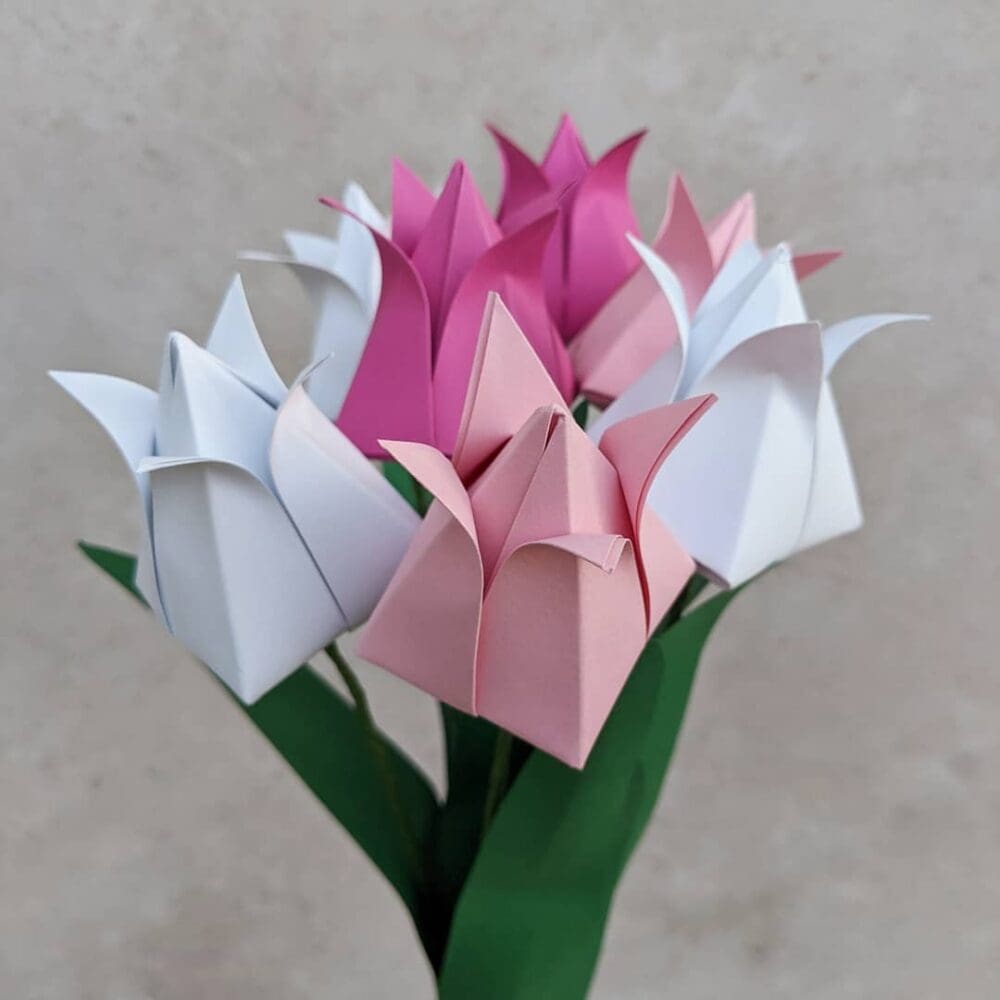 Origami paper tulips bouquet - Valentine's Day gift | The British Craft ...