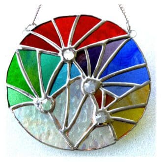 fireworks stained glass suncatcher abstract crystal