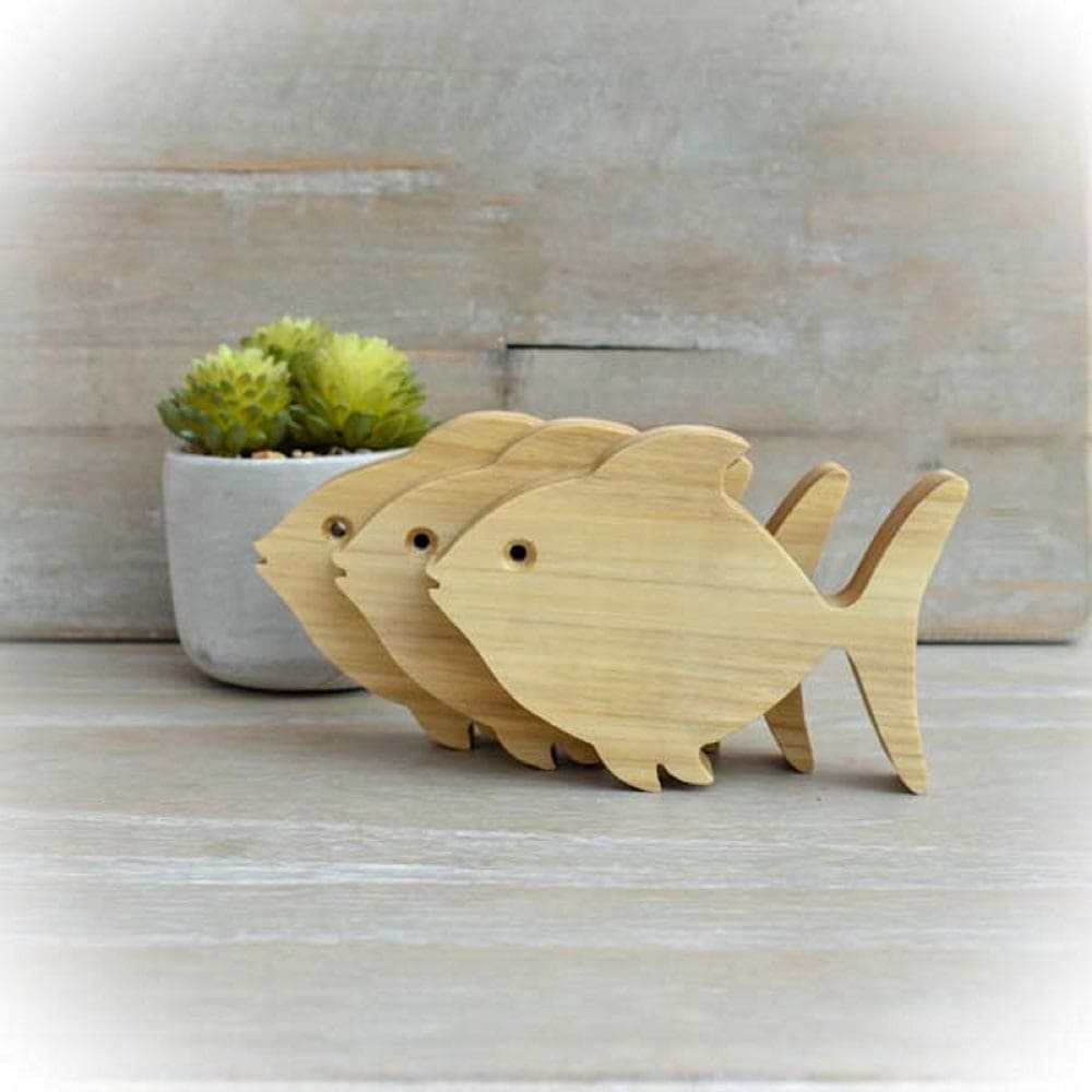 Wooden Fish Shoal Ornament