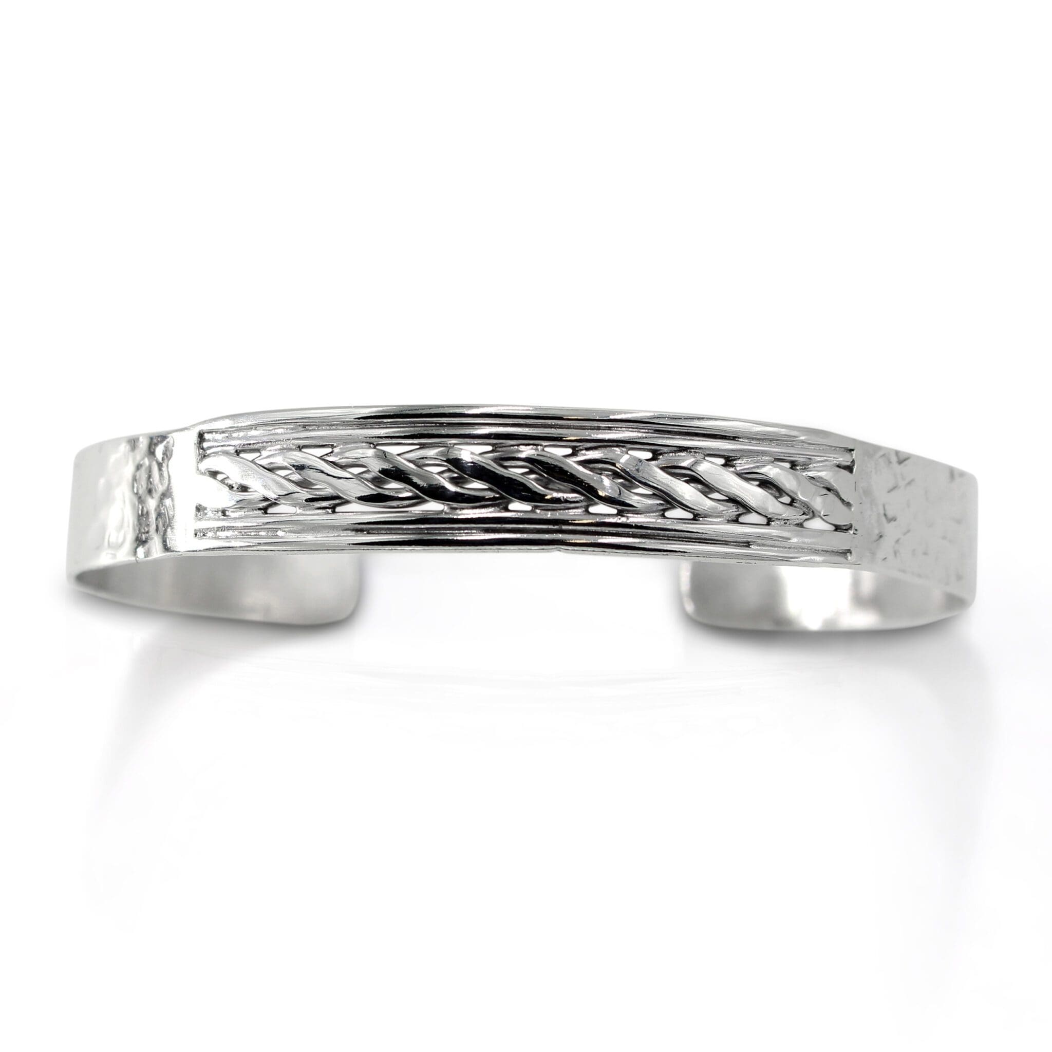 Man's Sterling Silver Celtic Cuff Bracelet - The British Craft House