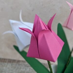 Origami paper tulips bouquet - Valentine's Day gift - The British Craft ...