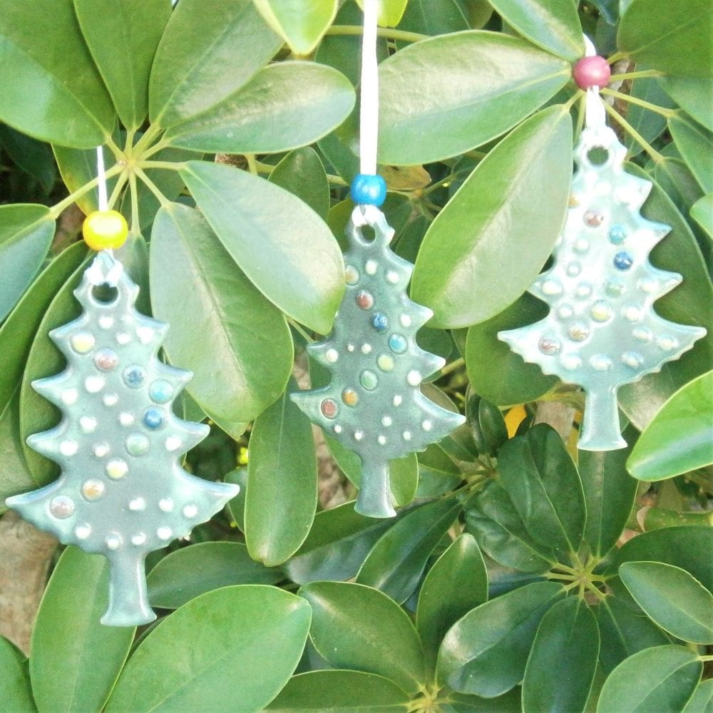 ceramic christmas tree set of 3