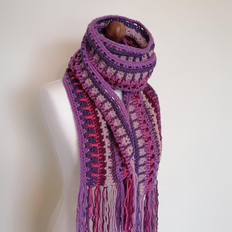 Funky Crocheted Scarf | The British Craft House