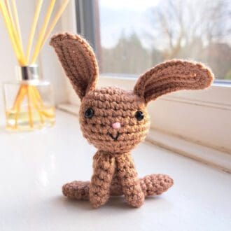 brown bunny rabbit soft sculpture