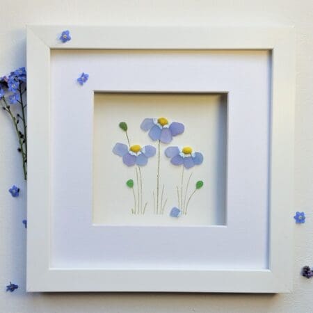 Sea Glass Forget Me Not Flowers, Unusual Gift for Her | The British ...