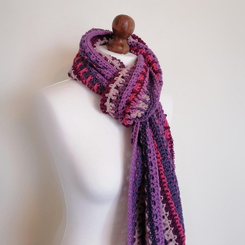 Funky Crocheted Scarf | The British Craft House