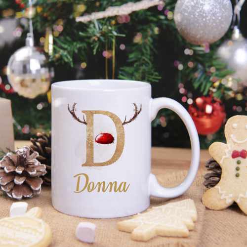 alphabet christmas mug