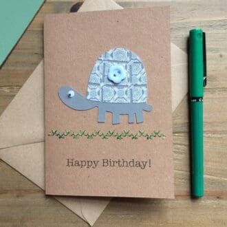 tjd-tortoise-card-with-hand-sewn-button-and-machine-stitched-grass