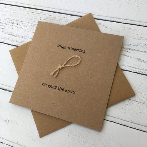 Wedding Card - congratulations on tying the knot | The British Craft House