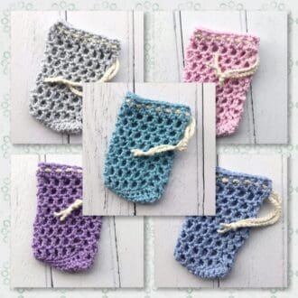 Crochet eco soap sacks