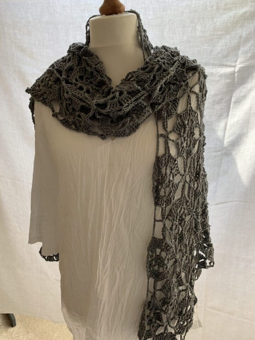 crochet cotton shawl