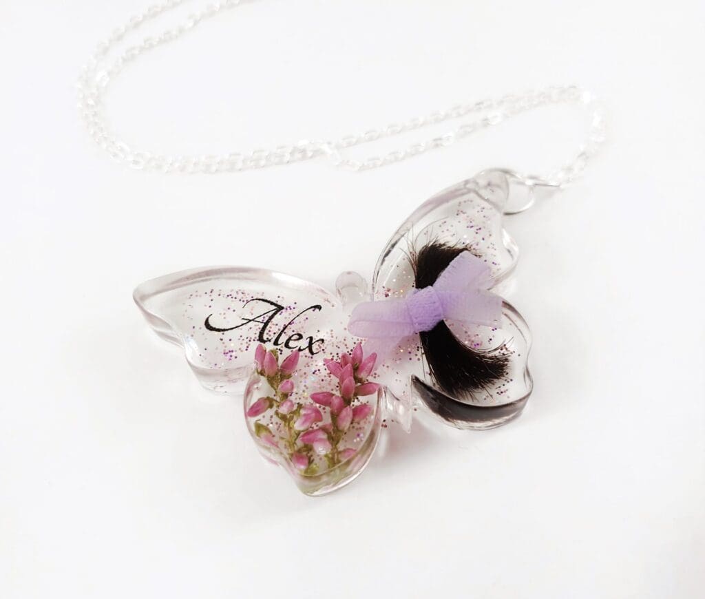 Butterfly Lock of Hair Pendant - Bespoke Memorial Jewellery - Baby Hair  Keepsake