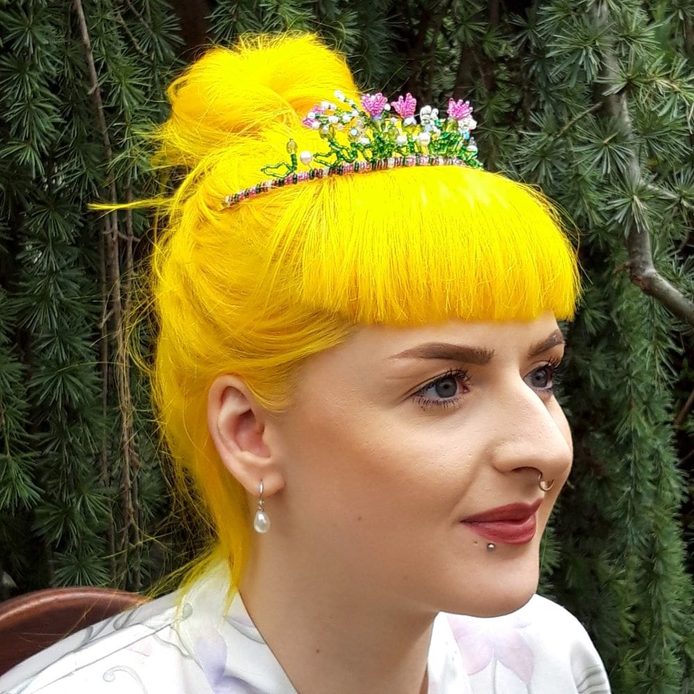Scottish themed tiara hair up