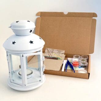 Make your own fused glass lantern kit