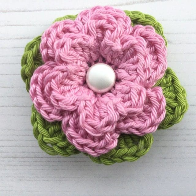 Easy Crochet Flower Applique Pattern