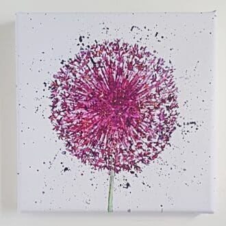 Contemporary art canvas featuring Allium artwork