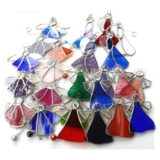 Angel stained glass suncatcher decoration christmas tree