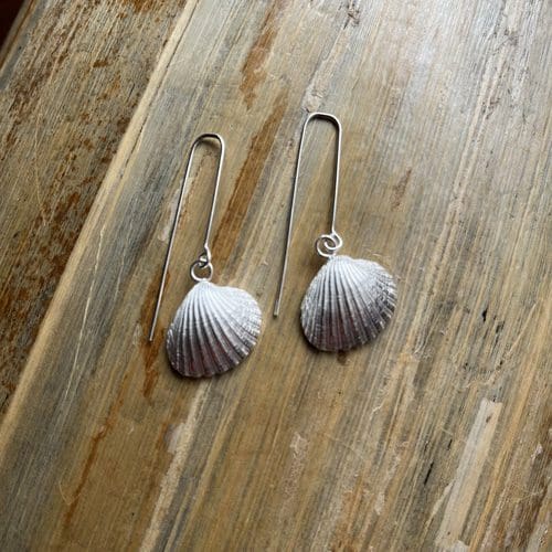 Sterling-Silver-Clam-Shell-Earrings