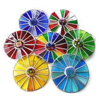 colourwheel stained glass suncatcher