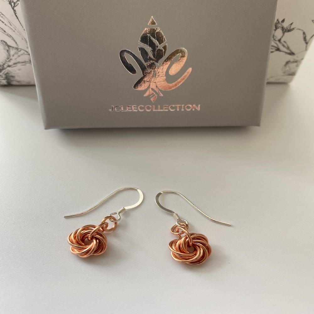 Copper Rosette Earrings