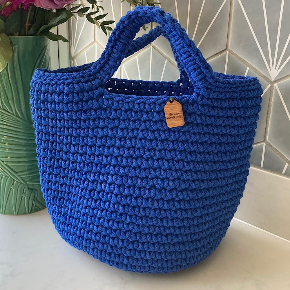 Royal Blue Crochet Bag, Cobalt Blue Crochet Handbag | The British Craft ...