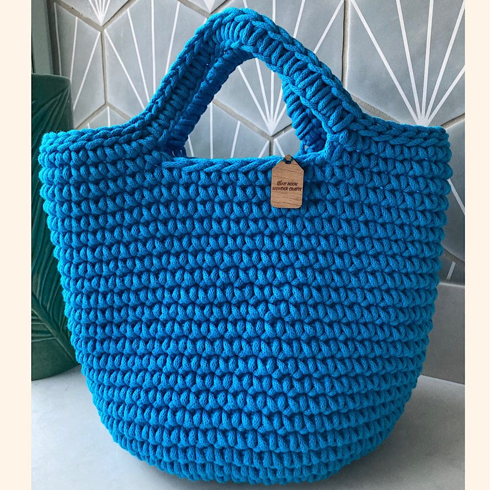 Turquoise Crochet Bag, | The British Craft House