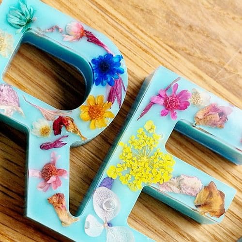 Dream ornament- resin- flowers - colourful