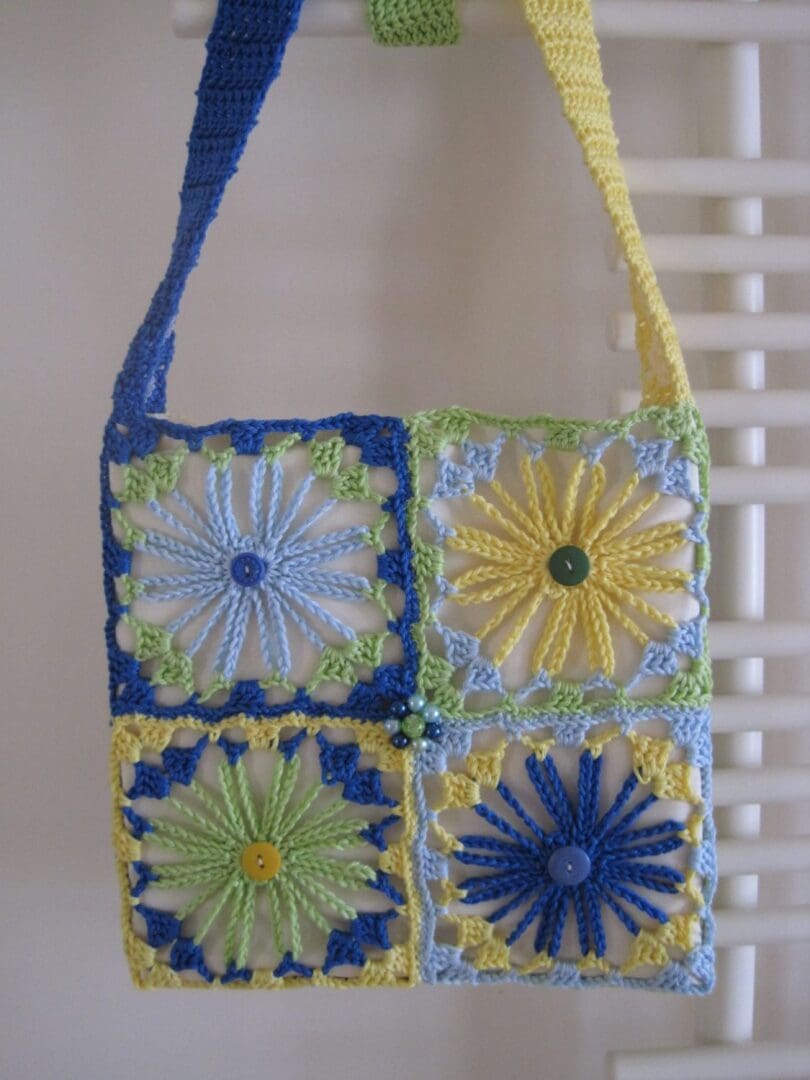 crochet flower bag
