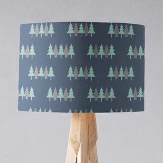 Blue Scandinavian Forest Lamp shade