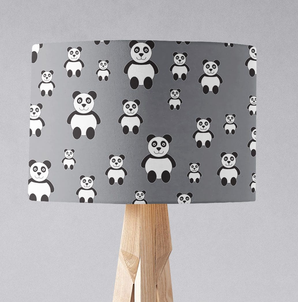 Grey Panda Lampshade