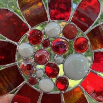 Stained Glass Bead Daisy Suncatcher