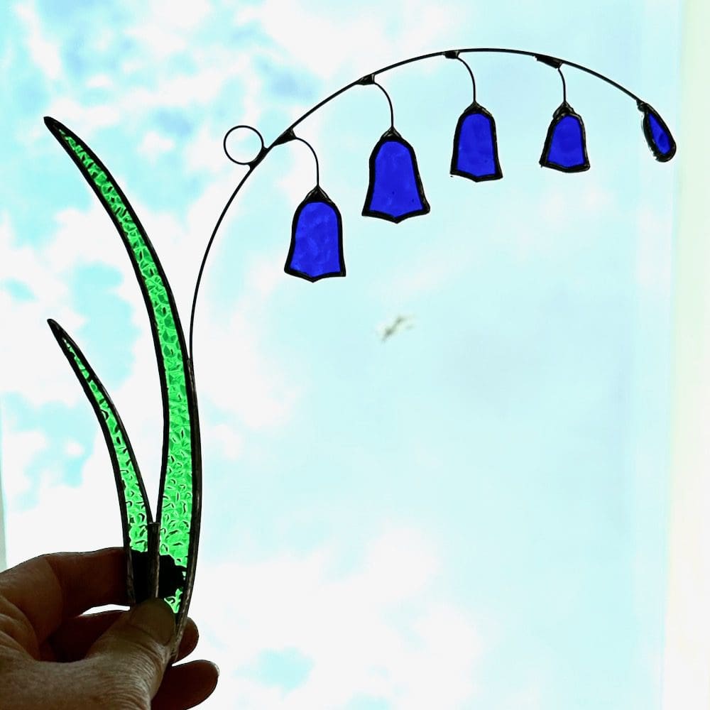 Stained Glass Bluebell Suncatcher | The British Craft House