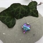 Purple ivy leaf necklace