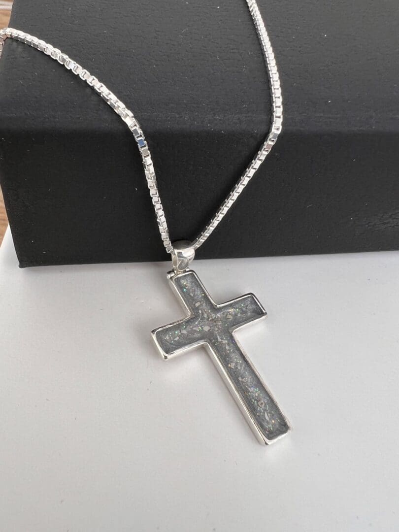 Memorial Ashes Open Cross Necklace | The British Craft House