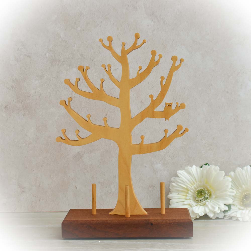 Wooden jewellery clearance tree