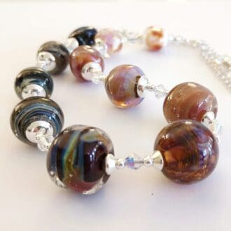 Lampwork glass necklace