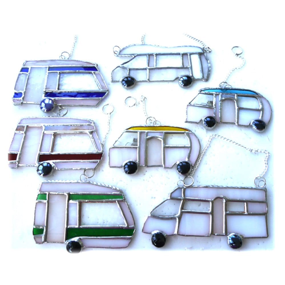 camping stained glass suncatcher motorhome caravan camping car