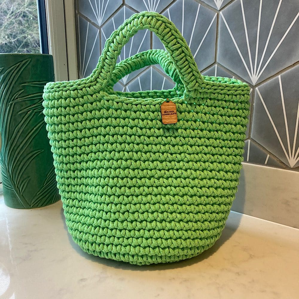 Neon Green Crochet Bag, Crochet Handbag | The British Craft House