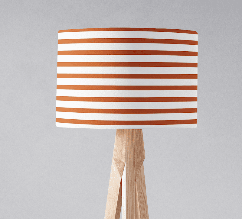 Orange Striped Lamp shade