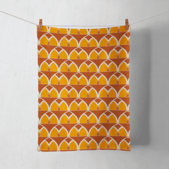 Orange and Yellow Arches Tea Towel