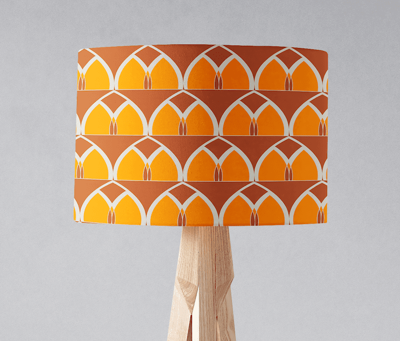 Orange and Yellow Arches Lamp shade