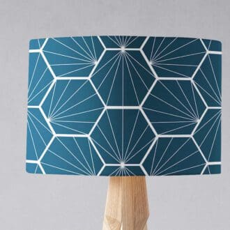 Blue Hexagons Lampshade