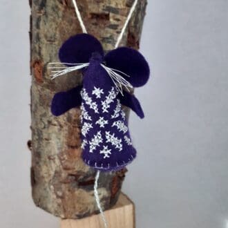 Purple Snowflake Mouse Christmas Decoration