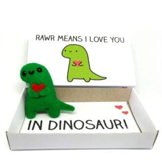 roar means i love you in dinosaur cute magnet in a matchbox