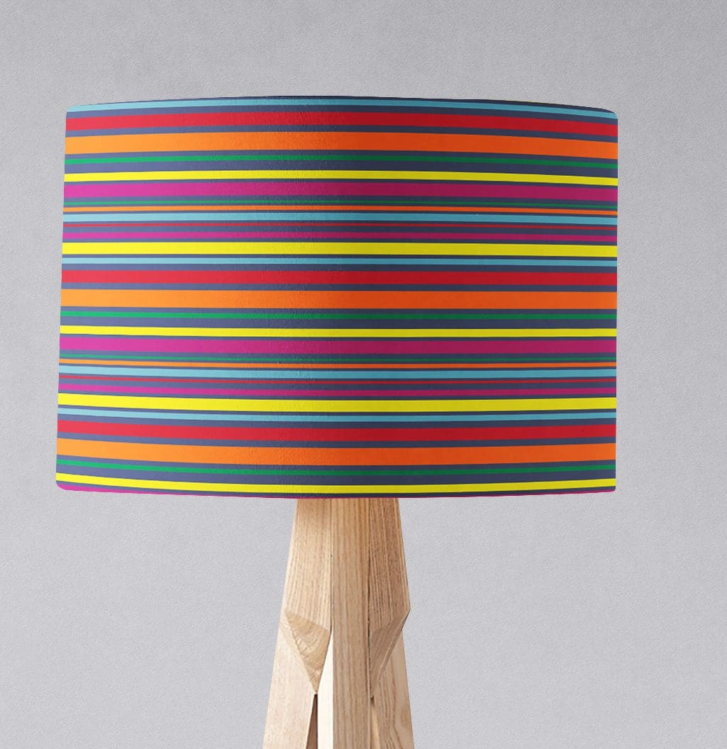 Rainbow Stripe Lampshade