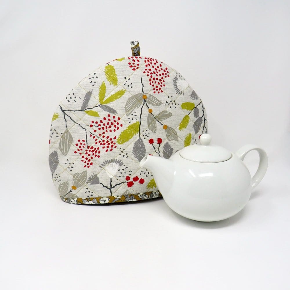 Large tea cosy in a Scandi style fabric