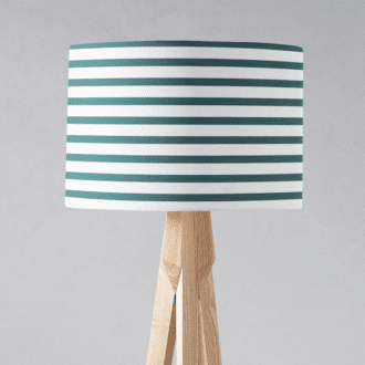 Teal Striped Lampshade