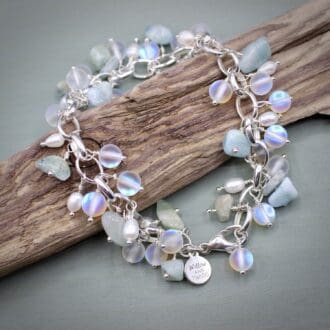 willow and twigg Silver Mermaid beaded charm Bracelet